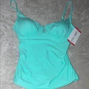NWT Anne Cole Aqua Tankini Top